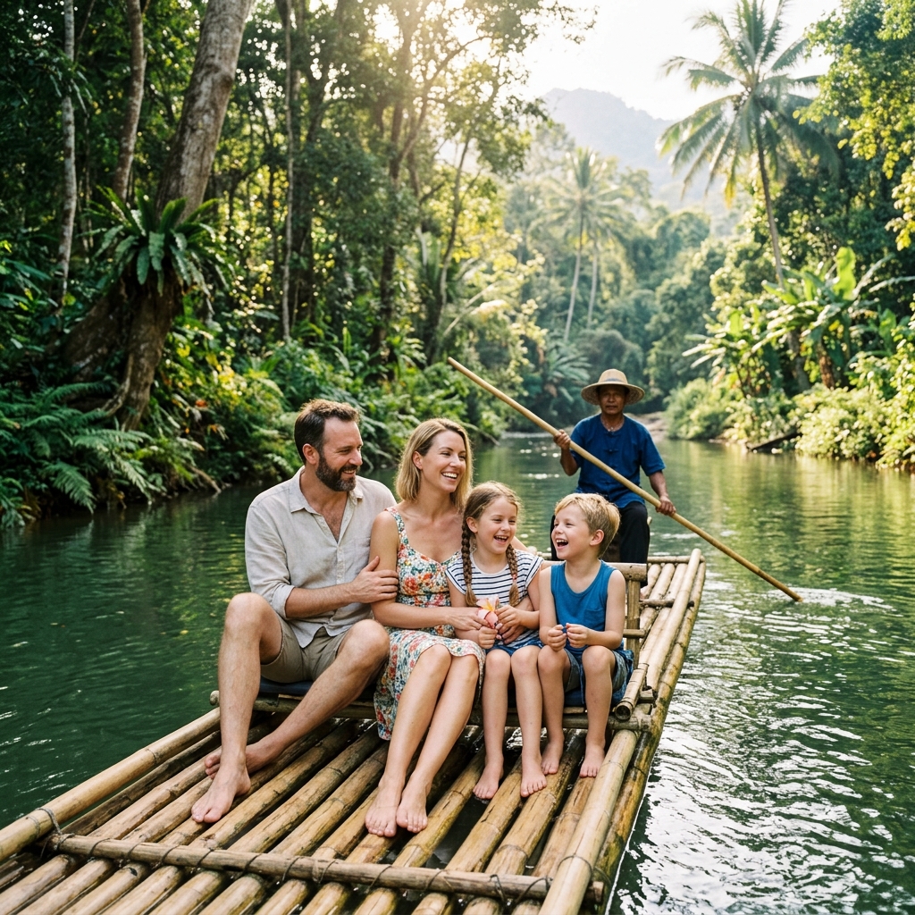Family rafting experience in Thailand
